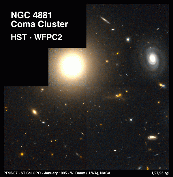 Elliptical Galaxy NGC 4881 in Coma