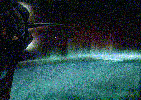 Southern Lights and Shuttle Glow