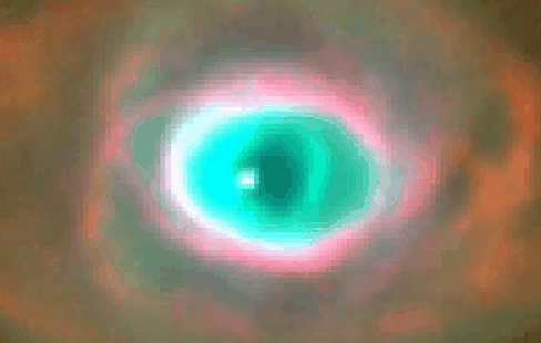 The Eye of an Hourglass Nebula