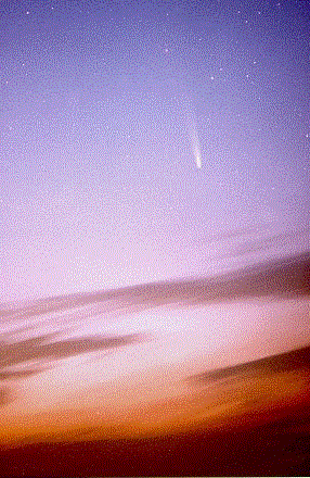 The Sun Sets on Comet Hyakutake