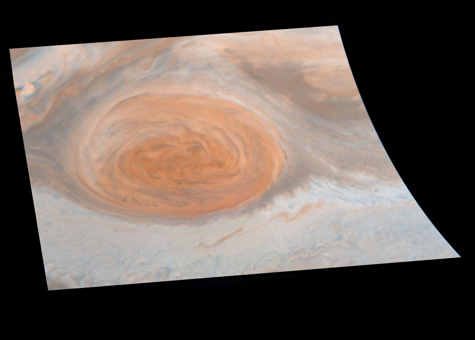 Galileo Zooms in on Jupiter's Red Spot